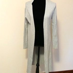 Grey Knit Long Cardigan